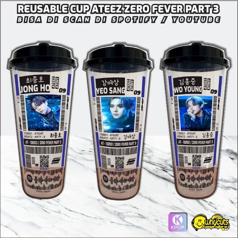 Reusable Cup Ateez Zero Fever Part 3 DeJavu