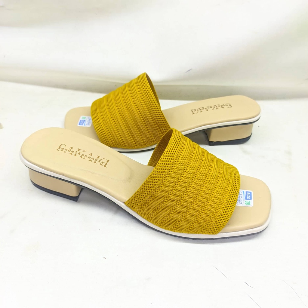 SAKAKI HEELS 3CM -  Sepatu Sandal Wanita RAJUT IMPORT Pesta remaja terbaru higheels 3cm main kekinian new bernike IMPORT ORIGINAL hak hell sedang OF33.