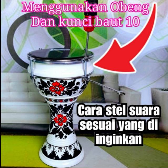Tumbuk Pinggang Rolling Putih 8 inch Warna Silver