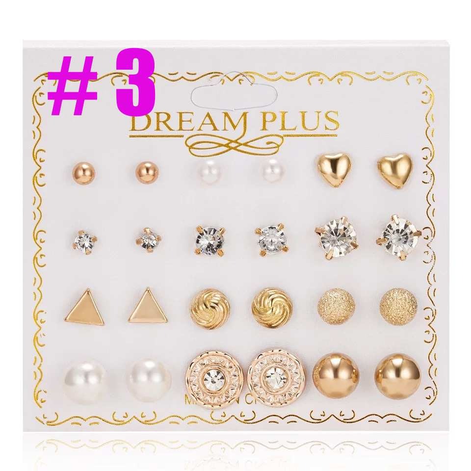 MORYMOSHI A67 Anting Tusuk 12 set in 1 Fashion Wanita Korea Murah