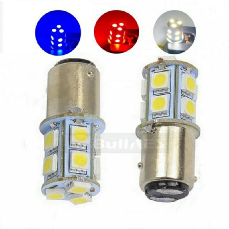 Lampu Rem Motor LED Stoplamp Bayonet Mode Kedip 13 Titik LED Motor Mobil Beat Mio Supra Fi Revo Jupi