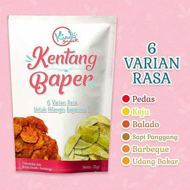 

Cemilan/Snack Anti Mainstream Kentang Baper