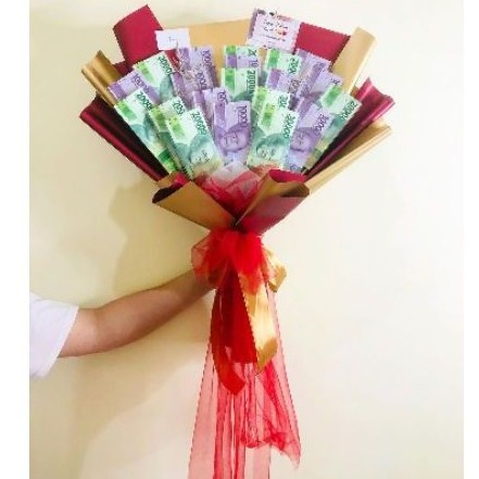 10 & 20 RB Money Bouquet Custom / Buket Uang Asli