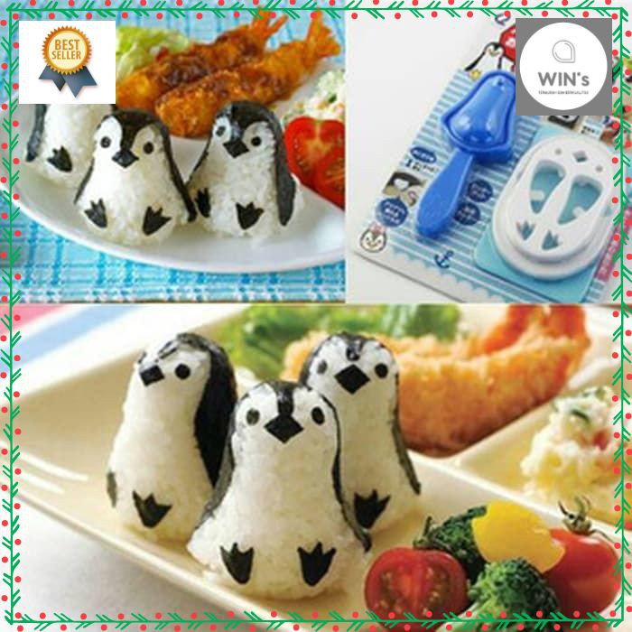 C589 Cetakan Pinguin Penguin Cetakan Nasi Nori Baby Bento Rice Mold Seaweed Cetakan sushi