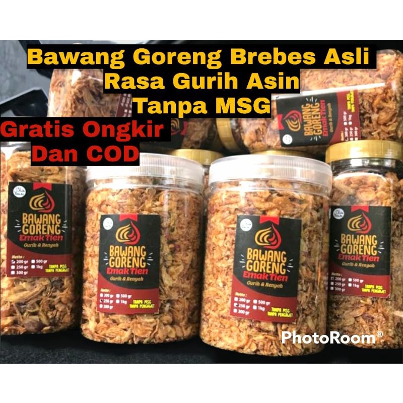 

BAWANG GORENG BREBES ASLI ISI 200 GR EMAK TIEN BAGOR BRAMBANG MERAH KHAS BREBES ENAK GURIH DAN RENYAH