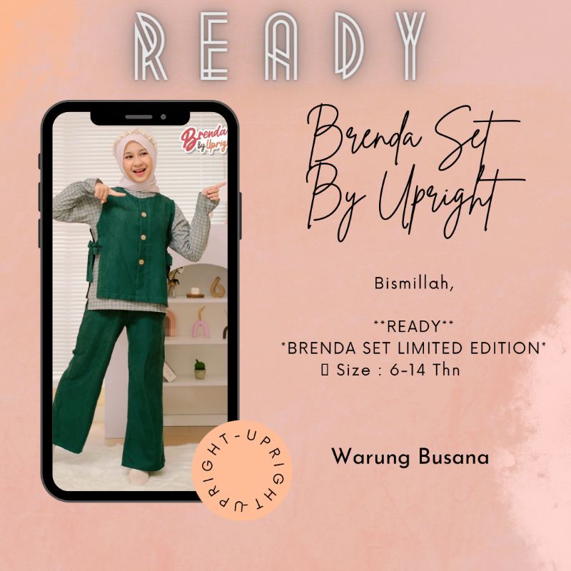 SETELAN BAJU ANAK PEREMPUAN BY UPRIGHT // BRENDA SET BY UPRIGHT