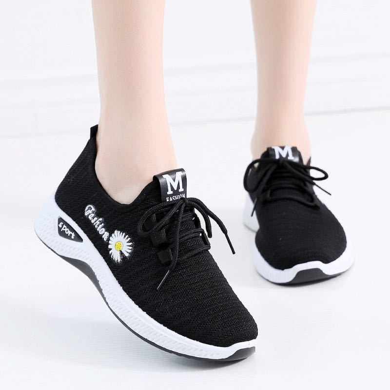 Sepatu Sneakers Wanita Korea Casual Sport Shoes Original IMPOR - 103-Hitam
