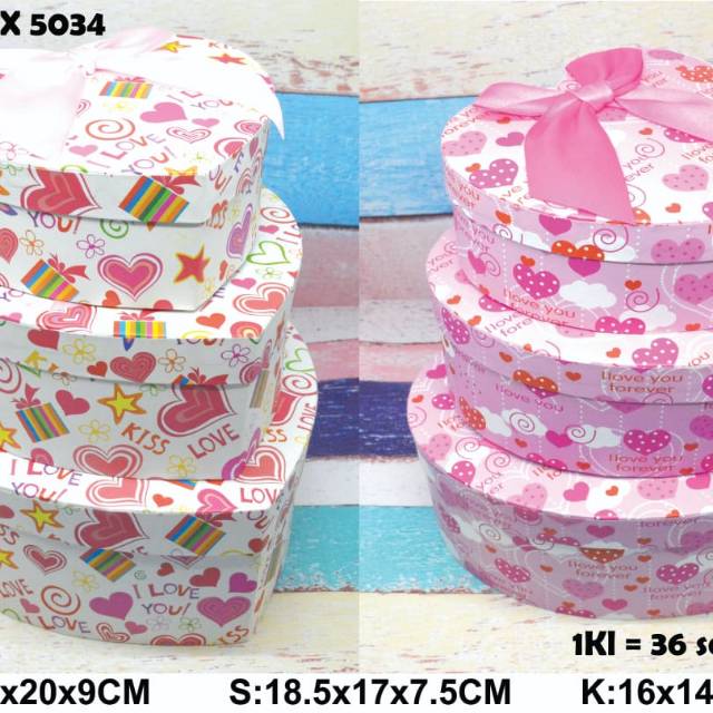 

KOTAK KADO BENTUK LOVE ISI 3 PCS KODE 5034 L1