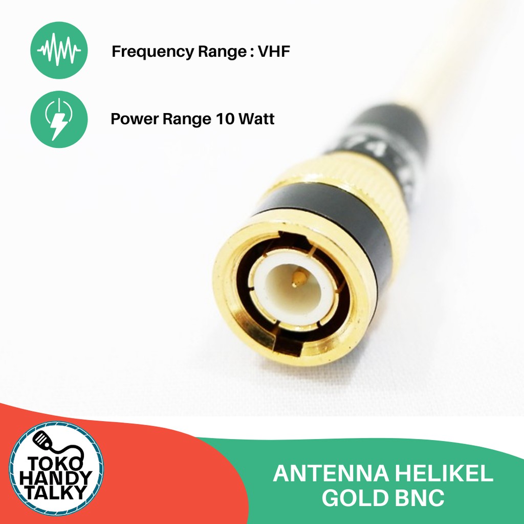 ANTENNA HANDY TALKY HELIKEL GOLD BNC  NEW