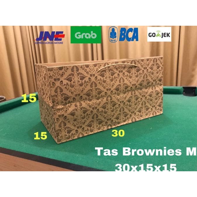 

(TERLARIS) Dijual Paperbag Brownies M 30X15X15 Tas Kertas Bronis Brownis Kue Dos