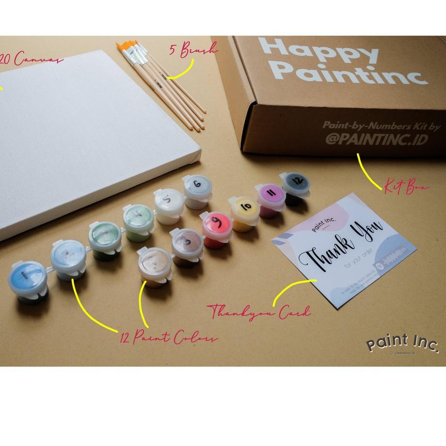 

EXCLUSIVE!Painting Kit Polos | Paint Kit | Paint Inc. ID | Set Alat Lukis | Basic Painting Kit|KD1