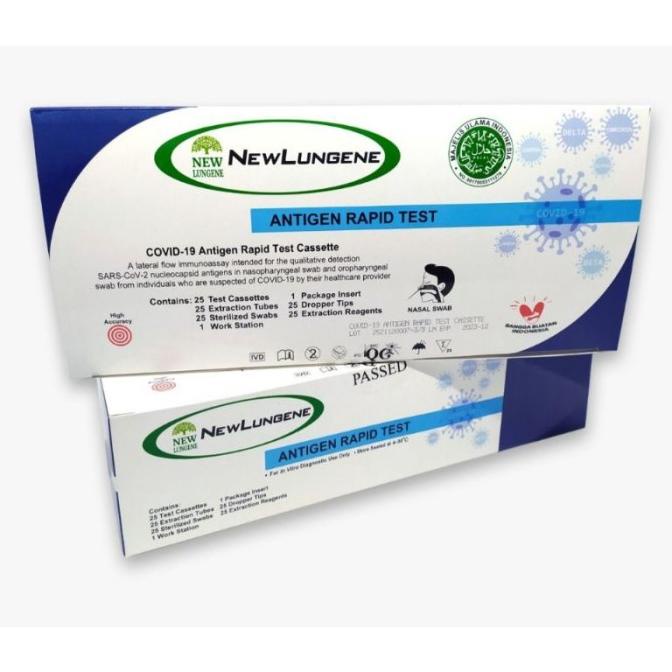 New Lungene Antigen Biru / Alat Tes Swab Antigen Detect Virus Omicron