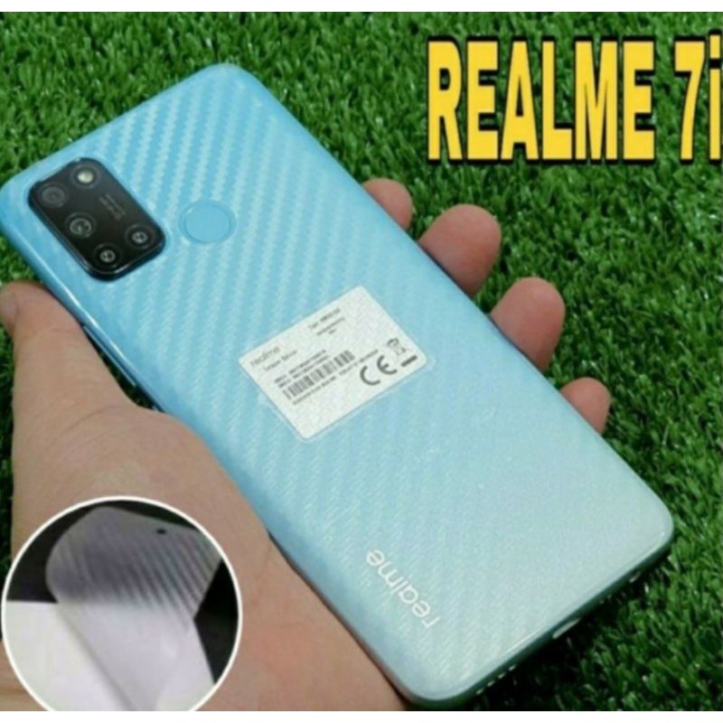 Skin Graskin Carbon Realme C17 Realme 7i Anti jamur belakang transparan