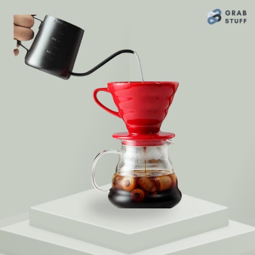 Filter Penyaring Kopi V60 Glass Filter Dripper / Penyaring Kopi V60 Glass Filter Dripper Tahan Dalam Jangka Waktu Lama / Penyaring Kopi V60 Glass Filter Dripper 1-2 cups /  Penyaring Kopi V60 Glass Filter Dripper 1-4 cups / penyaring kopi stainless stell