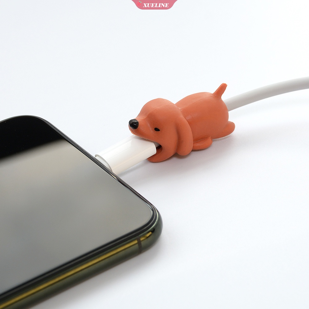 Pelindung Kabel Data / Charger USB Bentuk Kartun Hewan Lucu Untuk iPhone