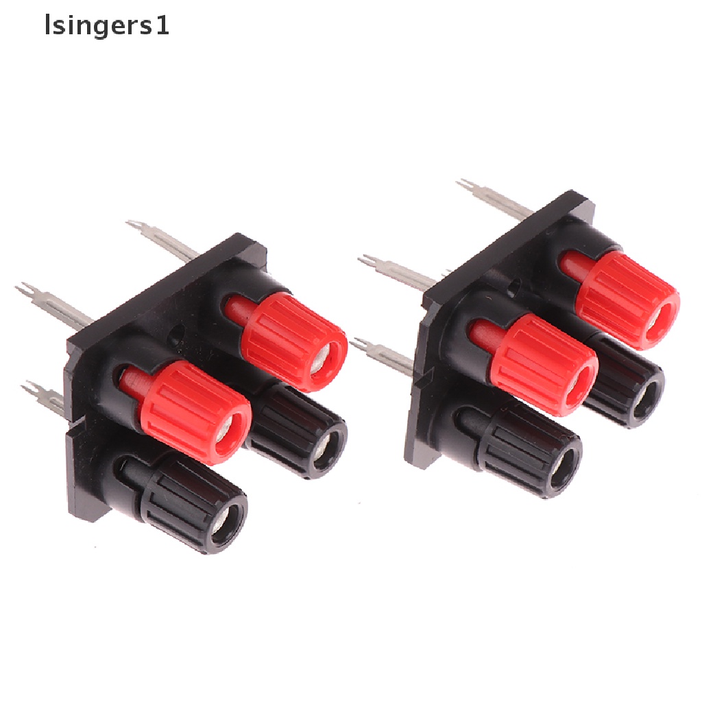 (lsingers1) 2pcs Jack Banana Eksternal 4-pin Untuk Speaker Amplifier WP4-10