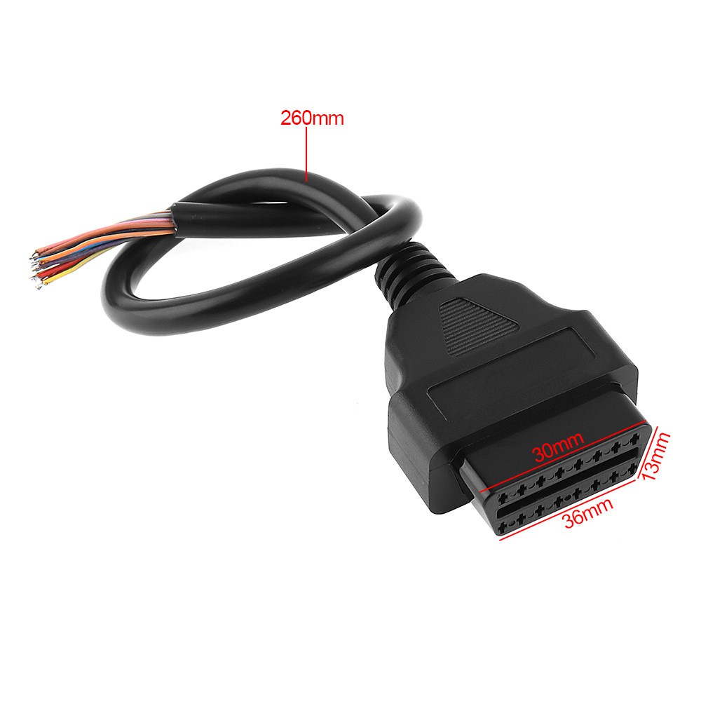 Obd Obd-Ii Kabel Konektor Konverter 16pin Female Ke Obd2 Male Untuk Diagnosa Mobil