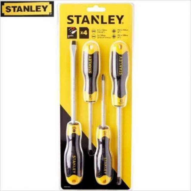 Obeng Set Stanley 4pcs Cushion Grip S/Driver Set STMT66671 Stanley