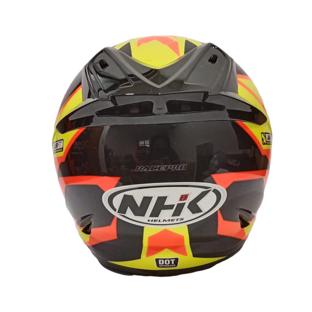 HELM FULL FACE NHK MOTIF RACE PRO BIOS BLACK ORANGE GLOSSY