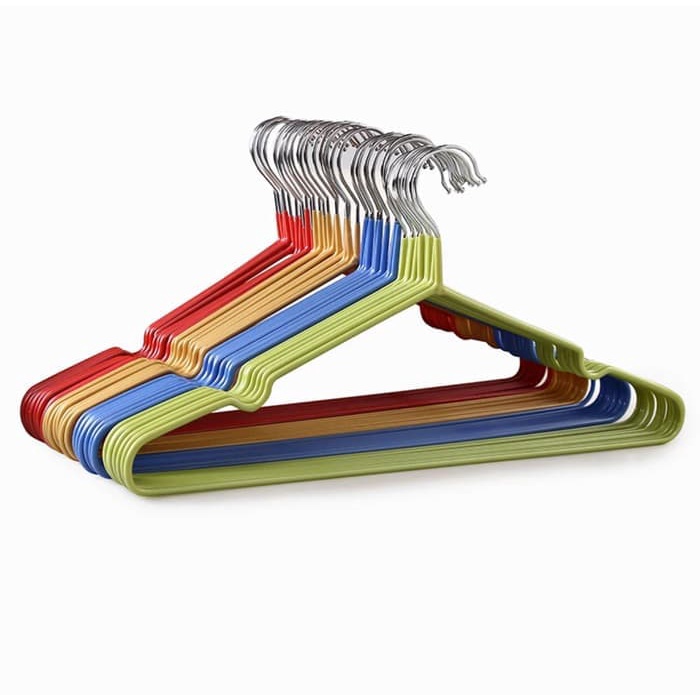 FM - Hanger anti Selip Stainless Steel - 10 pcs Random Warna