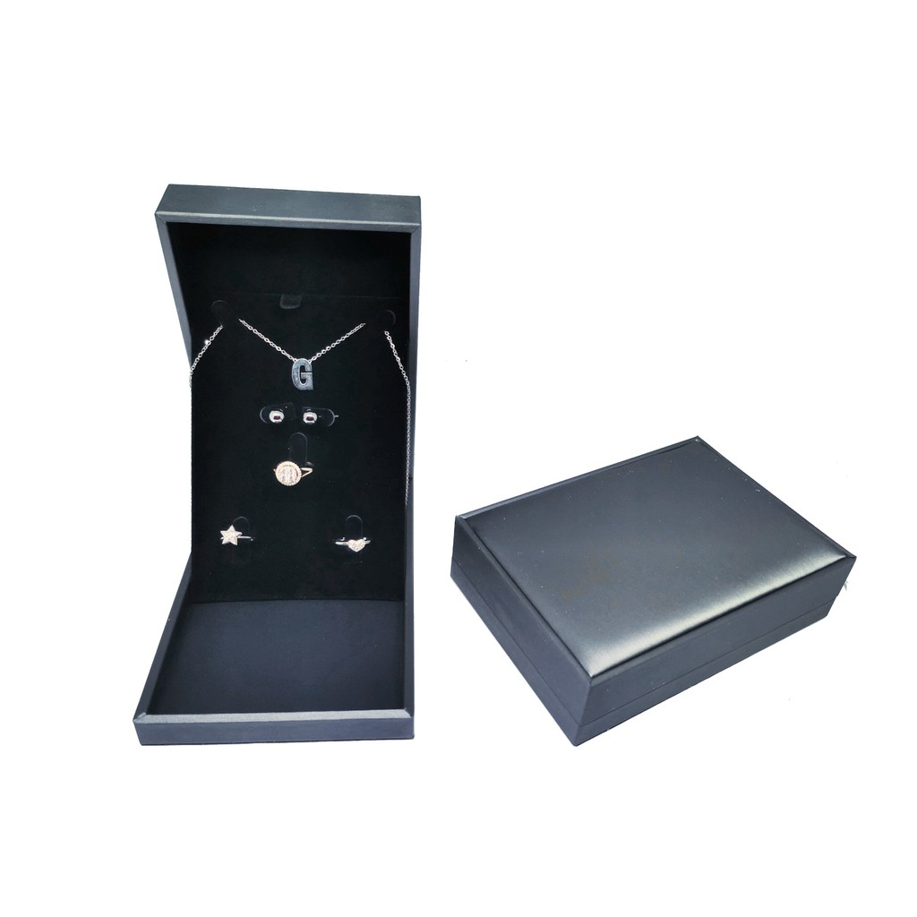 Kotak Set Kalung, Cincin Anting Mewah Ada Empat Warna Box Tempat Perhiasan / Jewelry Box Cocok Untuk Gift / Hadiah, Lamaran, Mahar Pernikahan, Hantaran Tunangan, Seserahan Pernikahan