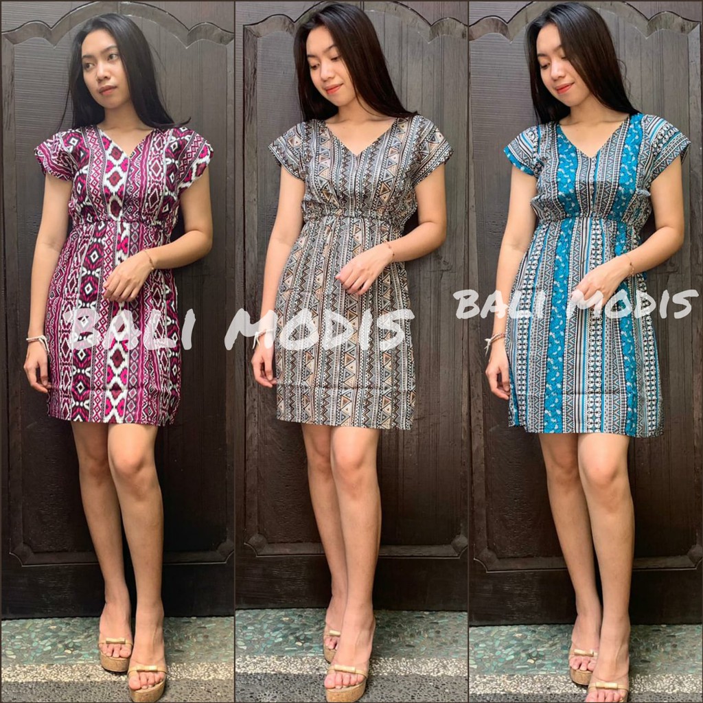 DASTER MANOHARA PENDEK MOTIF BATIK DRESS BALI