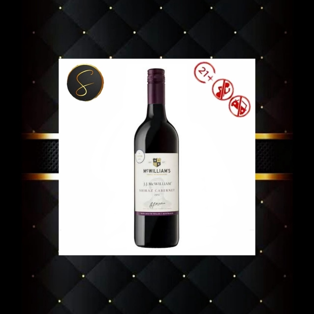 JJ MCWILLIAMS SHIRAZ CABERNET RED WINE 750ML IMPORT