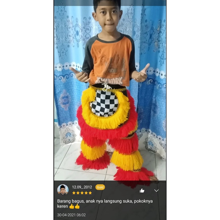 Celana Barongan Pelangi Celana Barong Celana barongan rogonan jaranan ganongan anak  SD dan 1 embong