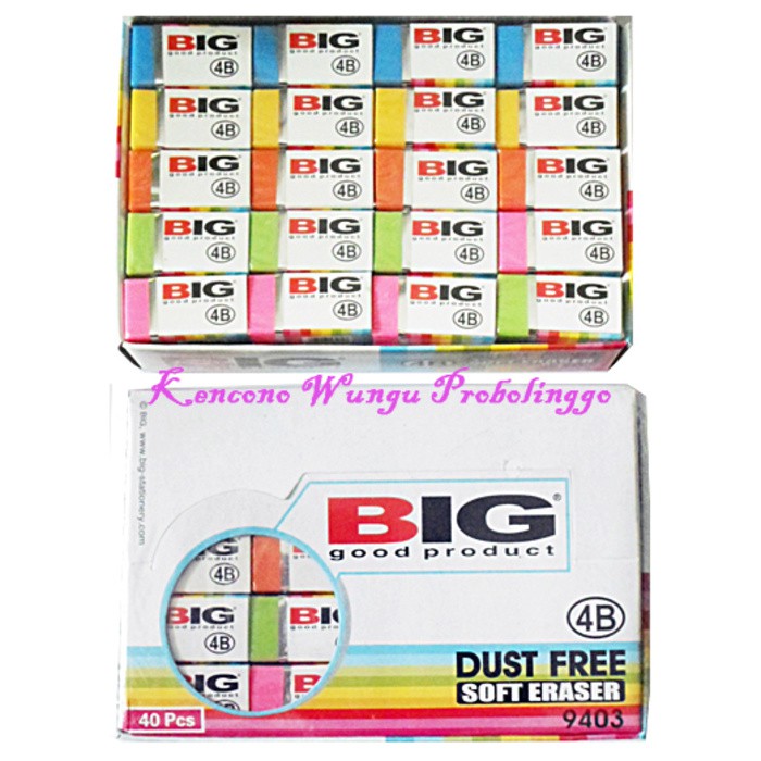 

Penghapus Pensil Big warna (40pcs)