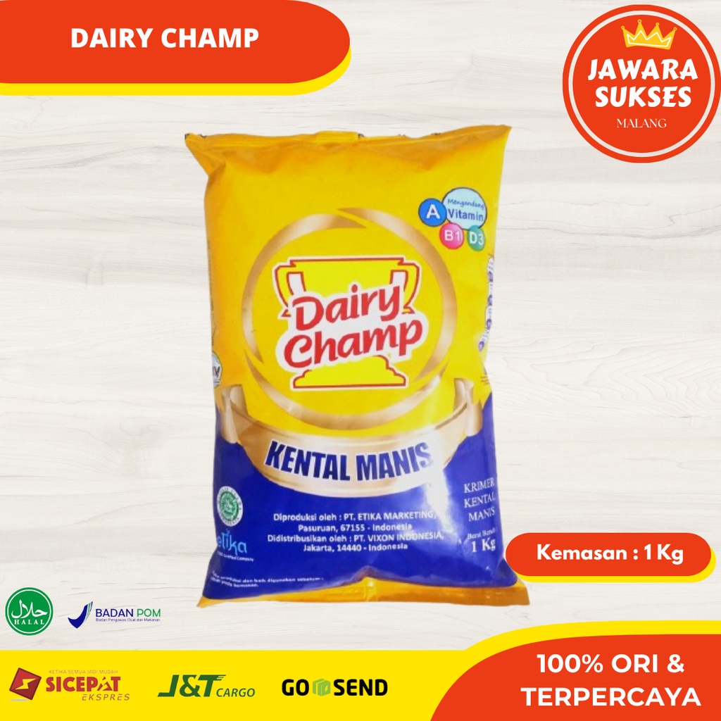 

Dairy Champ Bantal 1kg | Susu Krimer Kental Manis Bag