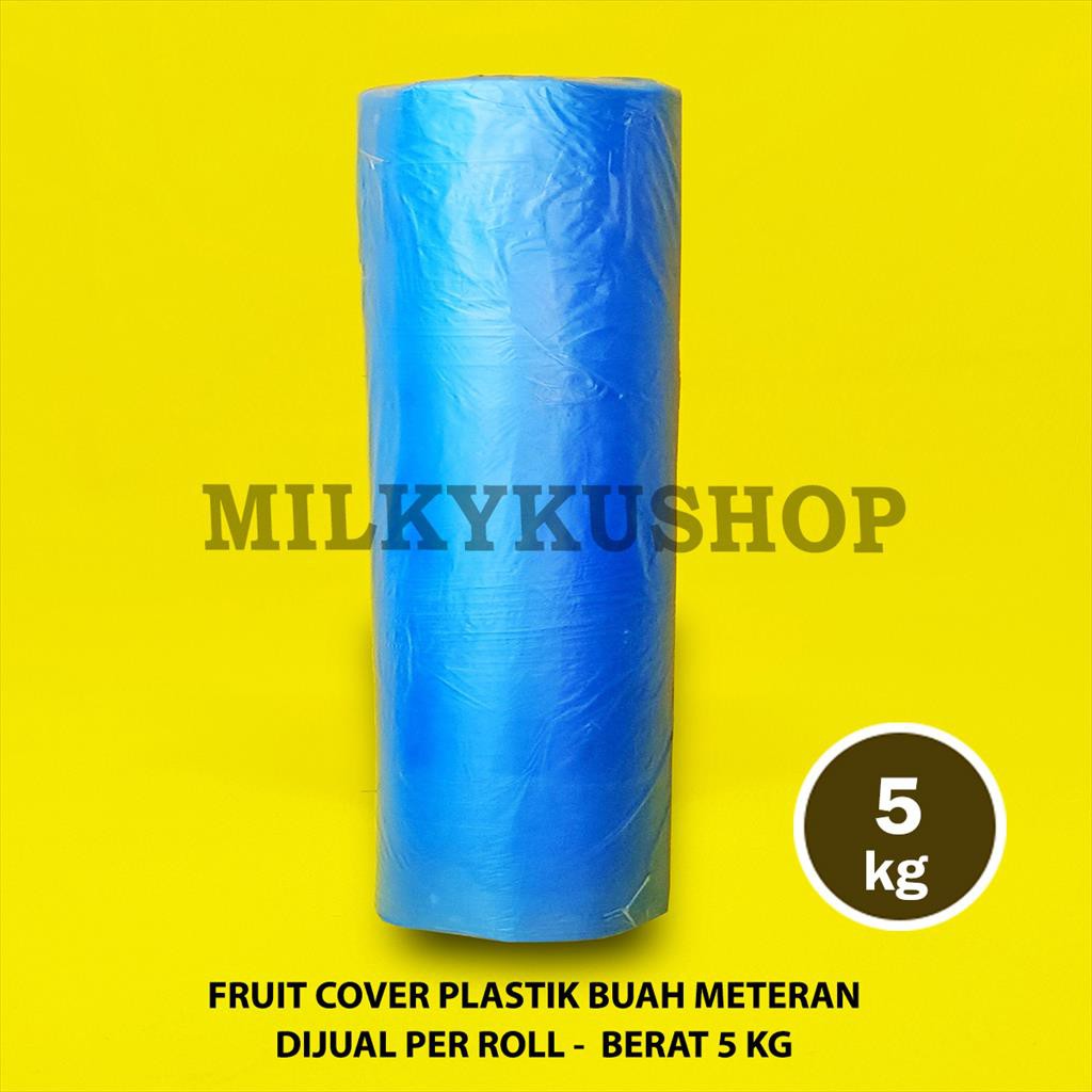 FRUIT COVER HD ROLL BIRU 5 KG  PLASTIK METERAN PEMBUNGKUS BUAH PISANG