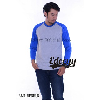 Edoeyy Raglan Lengan Panjang kaos Reglan Raglan polos 