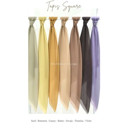 NEW Tapis Square Buttonscarves Butter