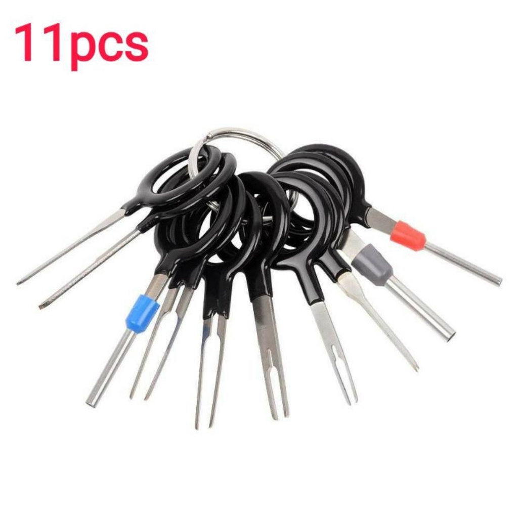 Alat Pelepas Skun Socket Pin Terminal Kabel Audio Mobil 11 &amp;18 Pcs