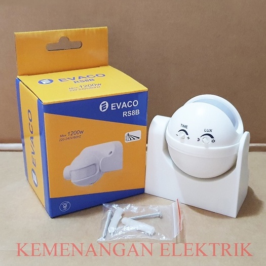 SAKLAR SENSOR GERAK / INFRARED MOTION SENSOR EVACO - RS8B