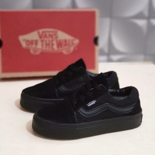 SEPATU ANAK VANS OLDSKOOL FULL BLACK PREMIUM SNEAKERS OLDSCHOOL KASUAL SEPATU PRIA HITAM POLOS