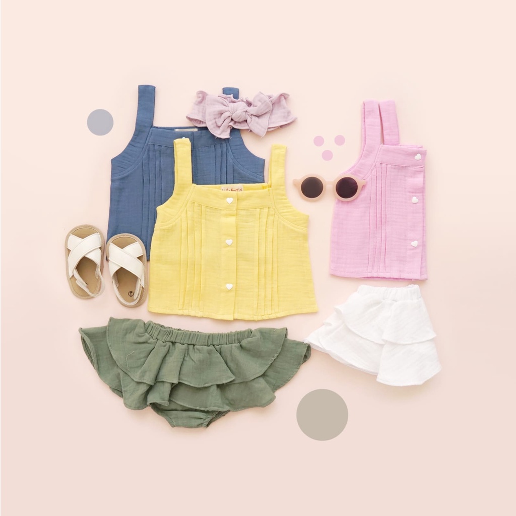 KID AND KNIT - Mirabel Love Set / Setelan Anak Perempuan