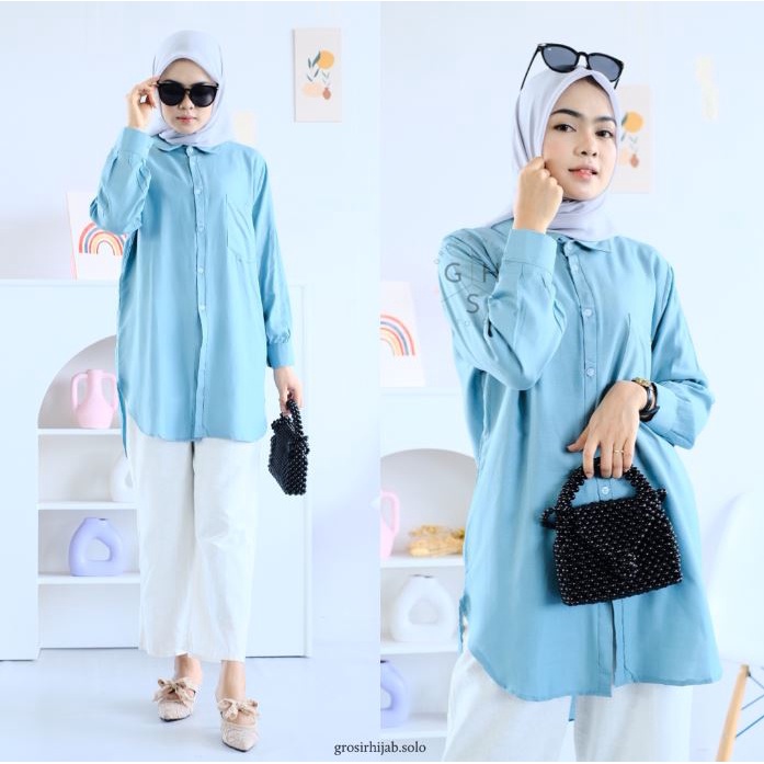 (AMD) TUNIK BLOUSE ALLAYA DAILY BUSUI ATASAN WANITA DRESS RAYON