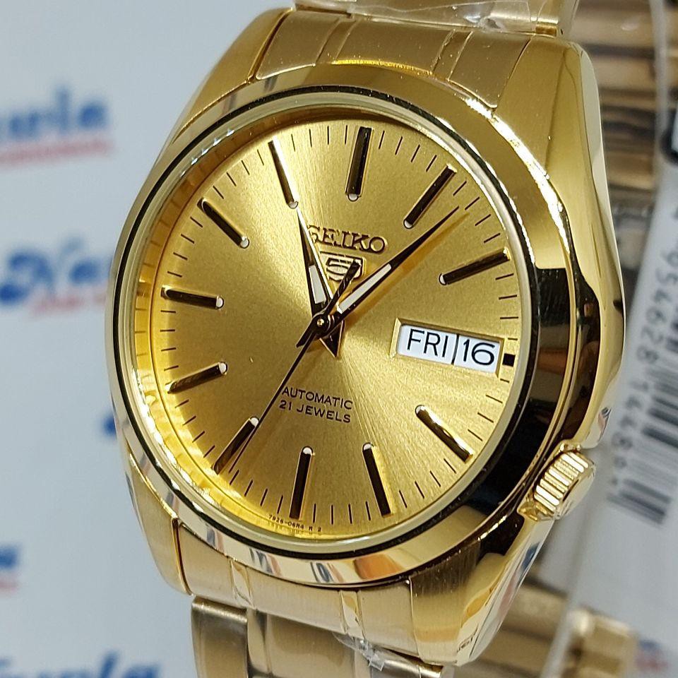 Seiko 5 SNKL48K1 Automatic Full Gold Coating | Jam Pria SNKL48