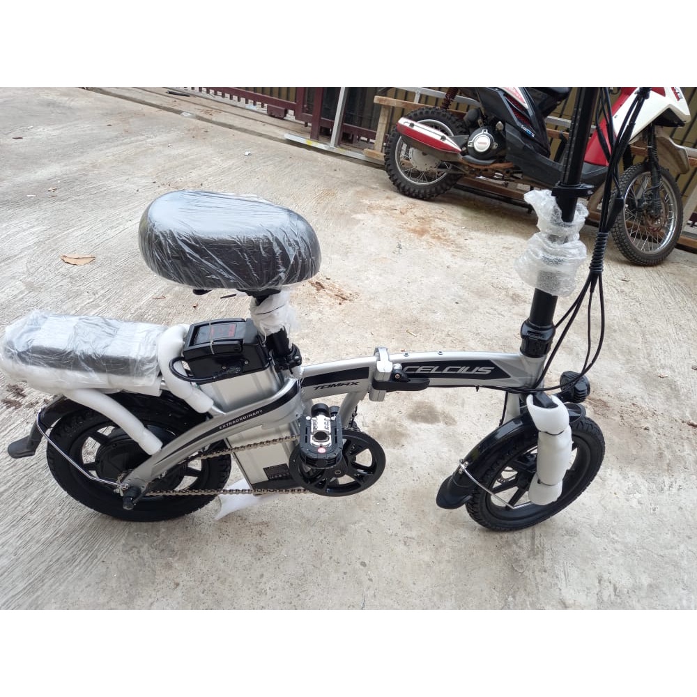 E-Bike Sepeda Lipat Elektrik/Folding Bike Celcius Electric Tomax 14'' sepeda listrik murah, motor listrik murah, motor aki, sepeda dewasa, sepeda anak limited