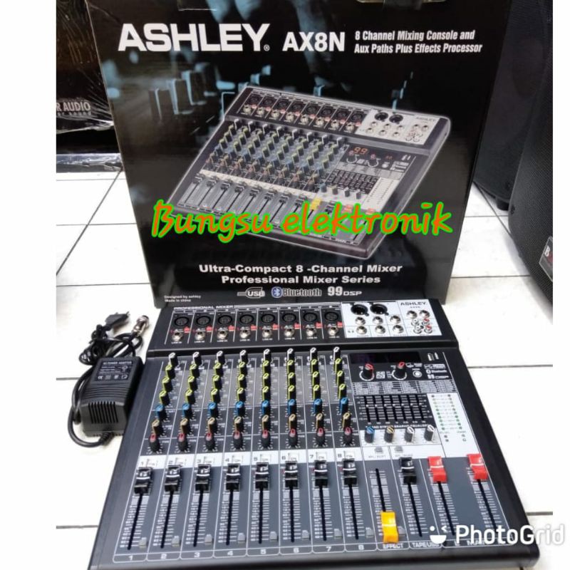 Mixer audio Ashley AX-8N usb, bluetooth 8 channel original