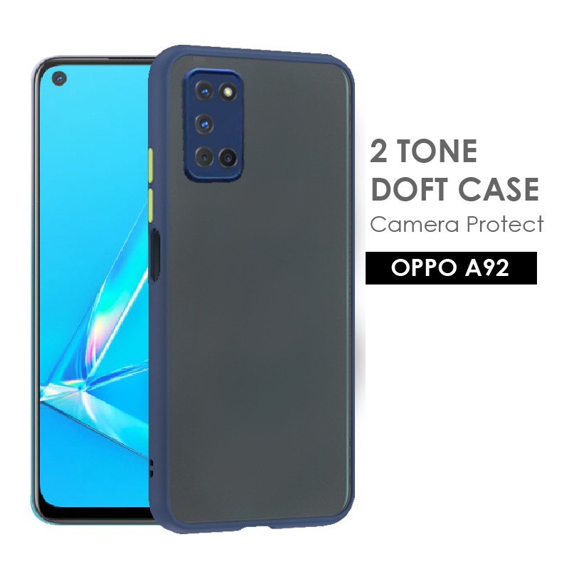 CASE HP OPPO A74 SOFTCASE DOVE MATTE PLUS PELINDUNG CAMERA