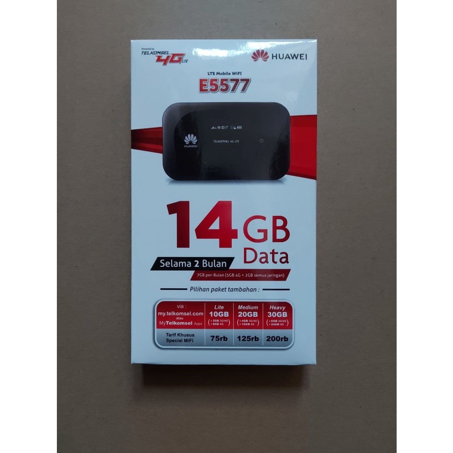 Huawei E5577 SLIM Modem Mifi 4G LTE Free TELKOMSEL 14GB UNLOCK VERSION