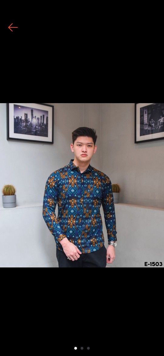 Sanvanina Kemeja Batik Songket Salju Lengan Panjang Pria | Harlem Tosca Songket E-1503