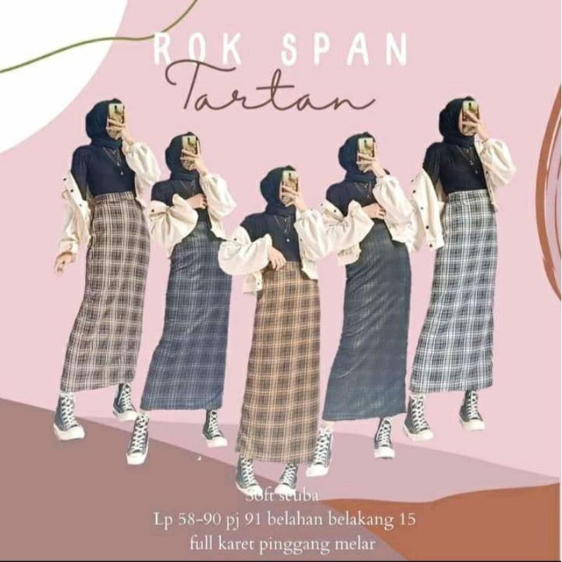Rok span tartan/rok korea tartan/ rok kotak kotak