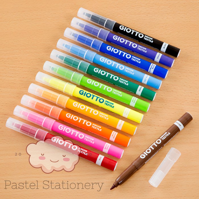

Giotto Decor Textile Permanent Paint Marker Color - Spidol Permanen Warna Untuk Kain Tekstil Baju Kanvas