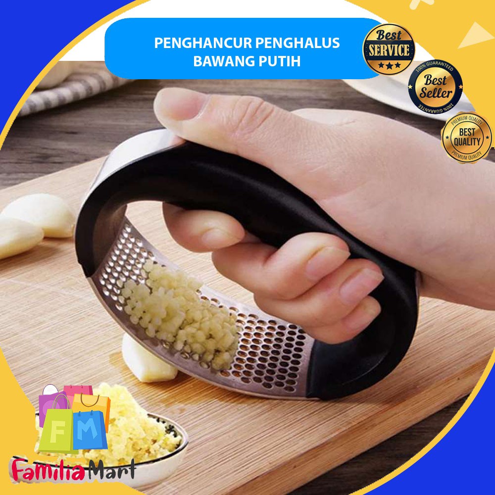 GARLIC PRESS CHOPPER STAINLESS STEEL PENGHANCUR PENGHALUS BAWANG PUTIH