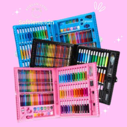 

Crayon Art Set 150 PCS Peralatan Gambar Lukis Pensil Warna Alat Tulis