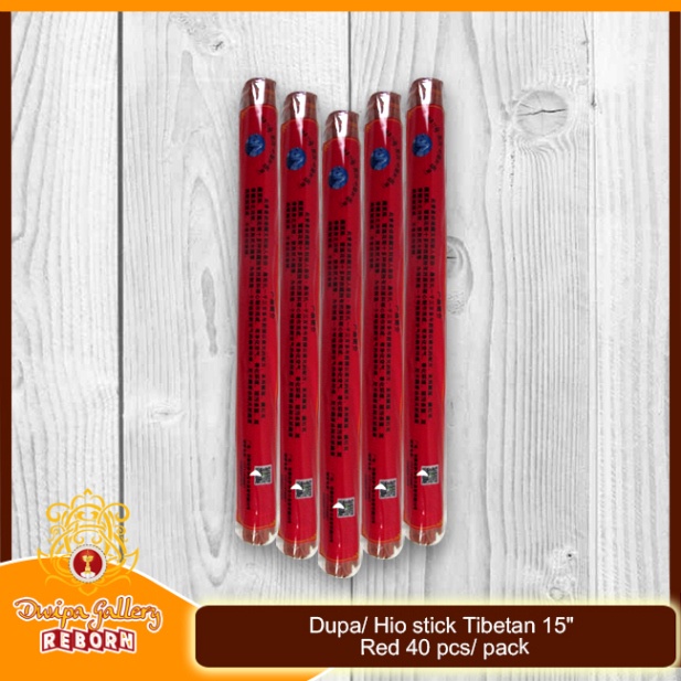 Dupa/ Hio Wangi Tibetan stick 15&quot; Red 40 pcs/ pack