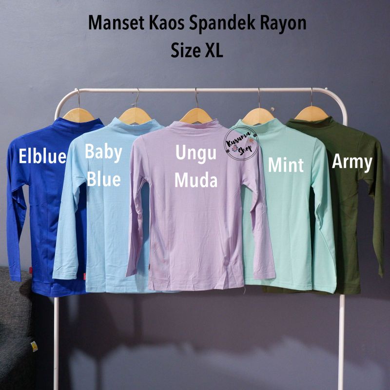 Manset Baju Bahan Kaos Spandek Rayon ukuran XL ld 76-83cm